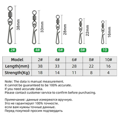 Rolling Swivel Snaps (10-50 Pack)