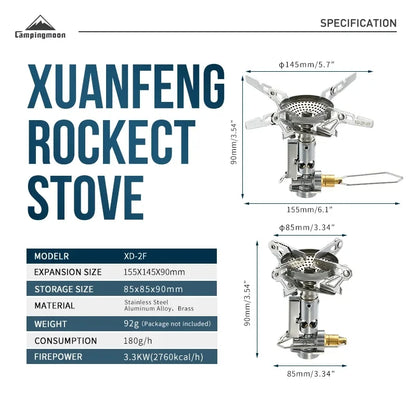 CAMPINGMOON XD-2F Outdoor Portable Voltage Stabilized Integrated Gas Stove High Power Windproof Hiking Field Stove Cooker