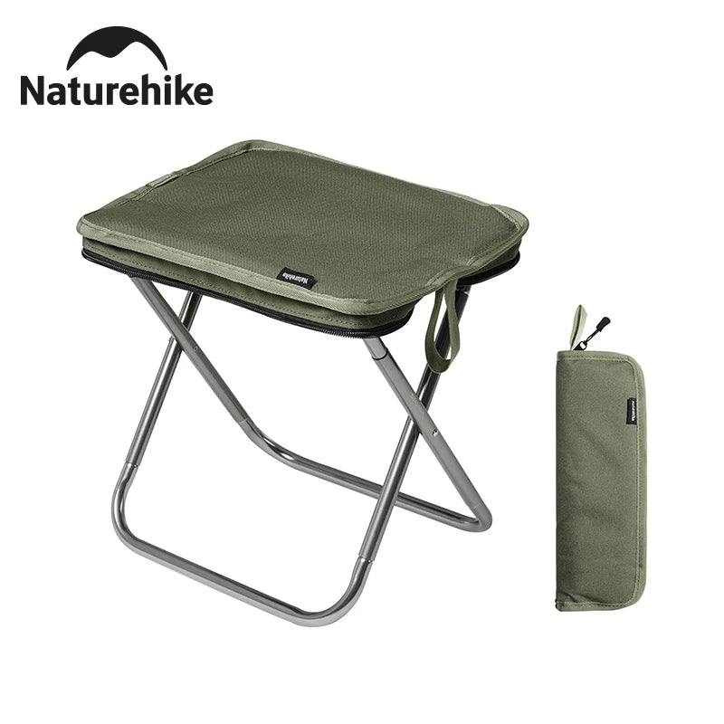 Naturehike Folding Stool for Outdoor Leisure Portable Lightweight Aluminum Chair High Load Travel Camping Foldable Fishing Chair