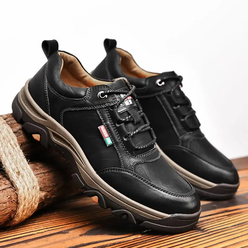 Men’s Casual Outdoor Sneakers – Retro Leather Business & Walking Shoes Non-Slip Comfort