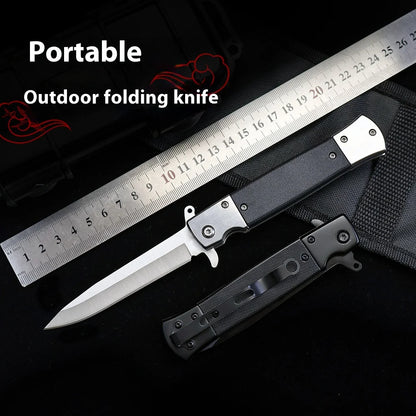 Outdoor Portable Folding Fruit Knife High Hardness Stainless Steel Pocket Cutter Camping Survival Vegetable Peeling Knife EDC Ha