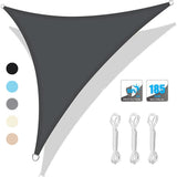 Sun Shelters Portable Triangle Sun Shape Sail UV Protection Outdoor Sunscreen Awning Canopy Beach Waterproof Tent Tarp Gray