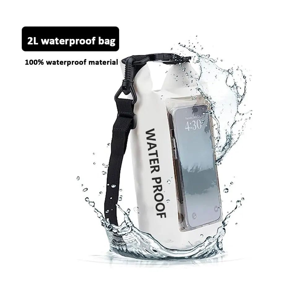 2L/5L PVC Swimming Waterproof Bag,Mobile Phone Waterproof Dry Bag for Trekking Drifting Rafting Surfing Boating Storage Bag