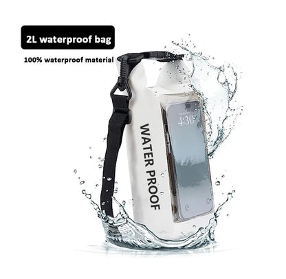 2L/5L PVC Swimming Waterproof Bag,Mobile Phone Waterproof Dry Bag for Trekking Drifting Rafting Surfing Boating Storage Bag