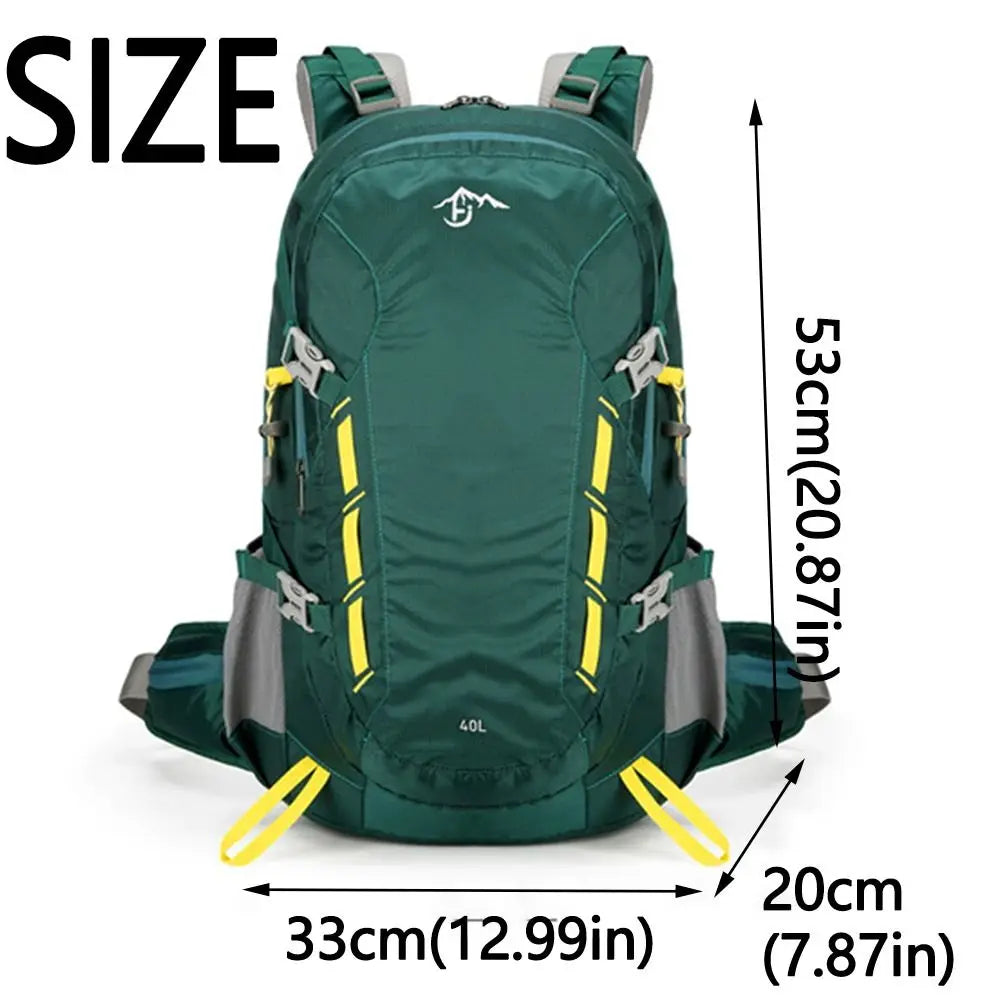40L Mountaineering Backpack Large Capacity Stitching Sports Knapsack Waterproof Multi-Color Hiking Backpacks Outdoor Sports