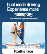 RC Sailing Boat 2.4G Remote Control Speedboat – Kayak Paddle Racing Model with Steering for Kids & Adults Birthday Gift