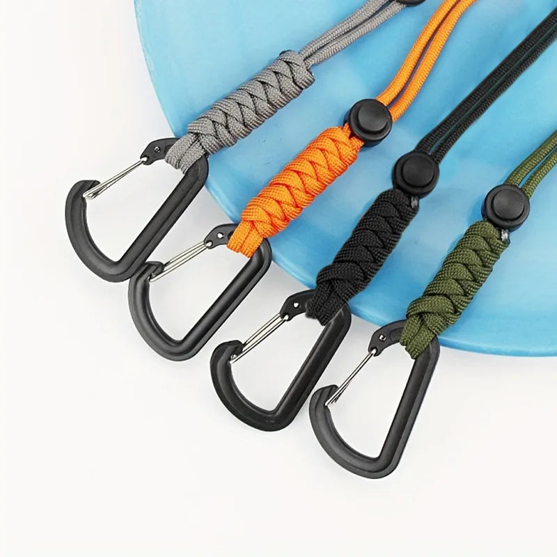 Safety Bungee Tether Tool Lanyard With Carabiner Hook Climbing Working Anti-Falling Safety Rope Aerial Work Climbing Accessories
