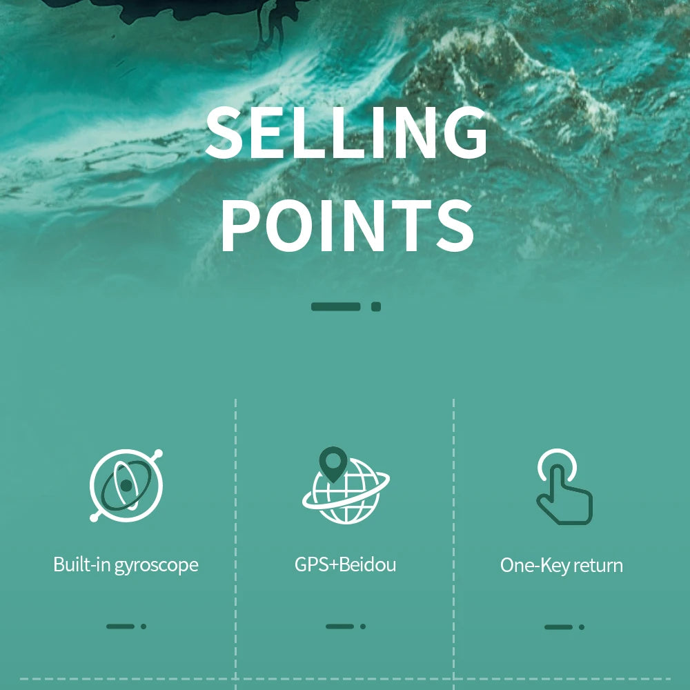 GPS Smart Bait Boat with 24 Saved Fishing Spots & Auto-Return