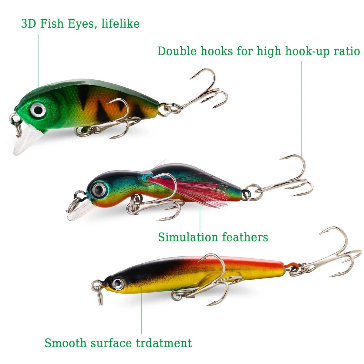Sougayilang Wobbler Lure Set (4 Pack)