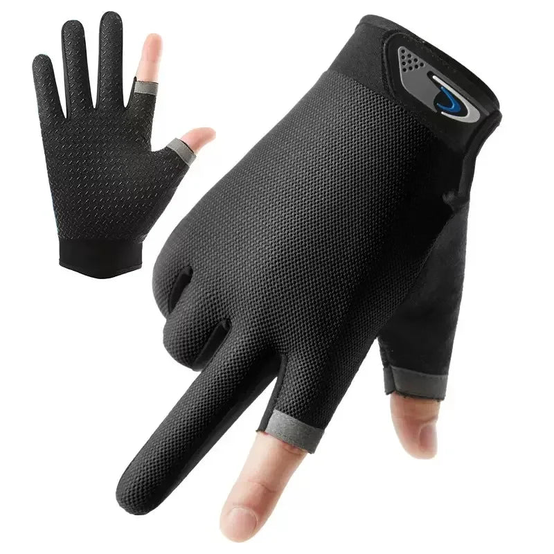 2-Finger Cut Touchscreen Fishing Gloves