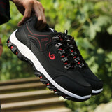 Men’s Waterproof Hiking Shoes – Leather Outdoor Trekking, Wear-Resistant Walking & Tactical Sneakers
