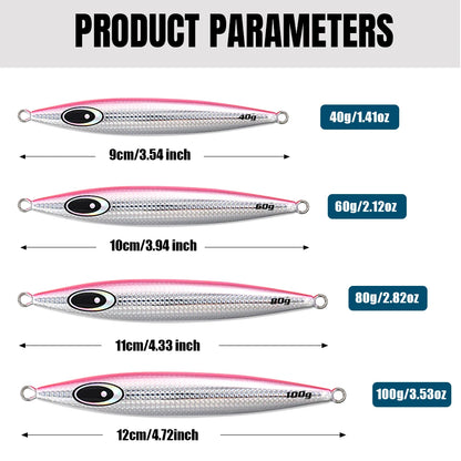 JIGGING PRO Slow Pitch Metal Jigs (40-100g)