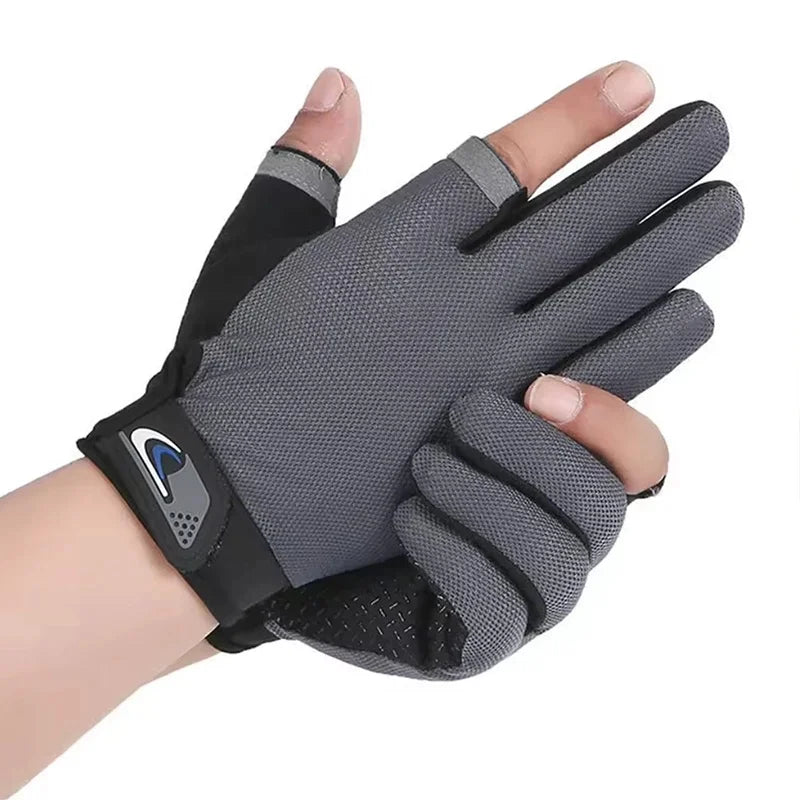 2-Finger Cut Touchscreen Fishing Gloves