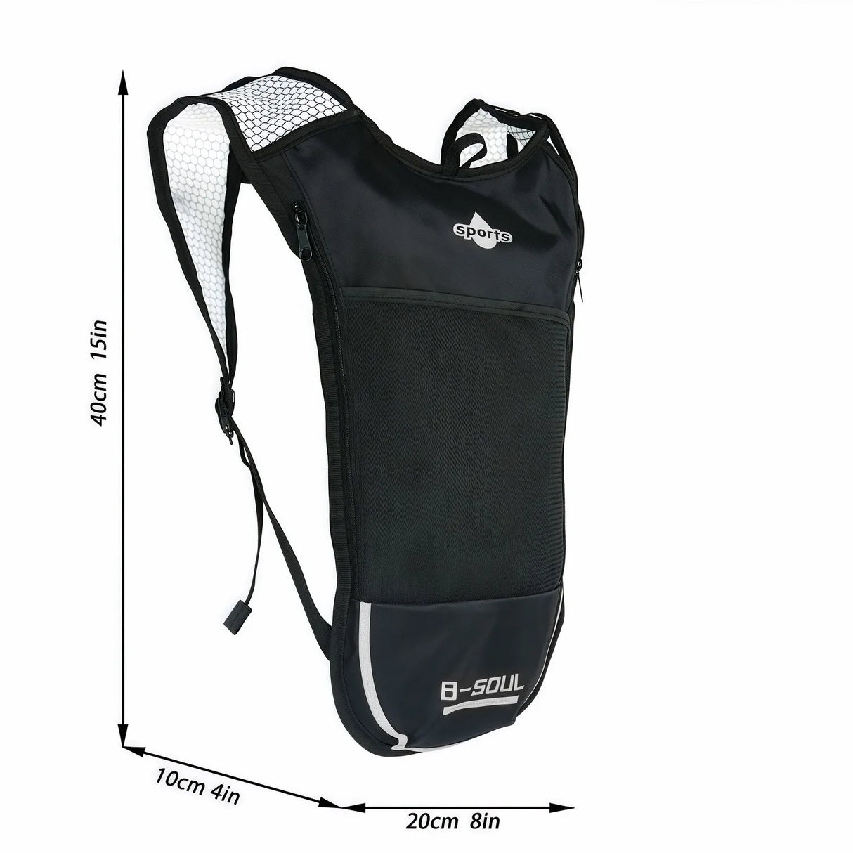 Hydration Backpack Lightweight Water Bladder Pack for Running Cycling Hiking Adjustable Straps FU