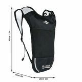 Hydration Backpack Lightweight Water Bladder Pack for Running Cycling Hiking Adjustable Straps FU