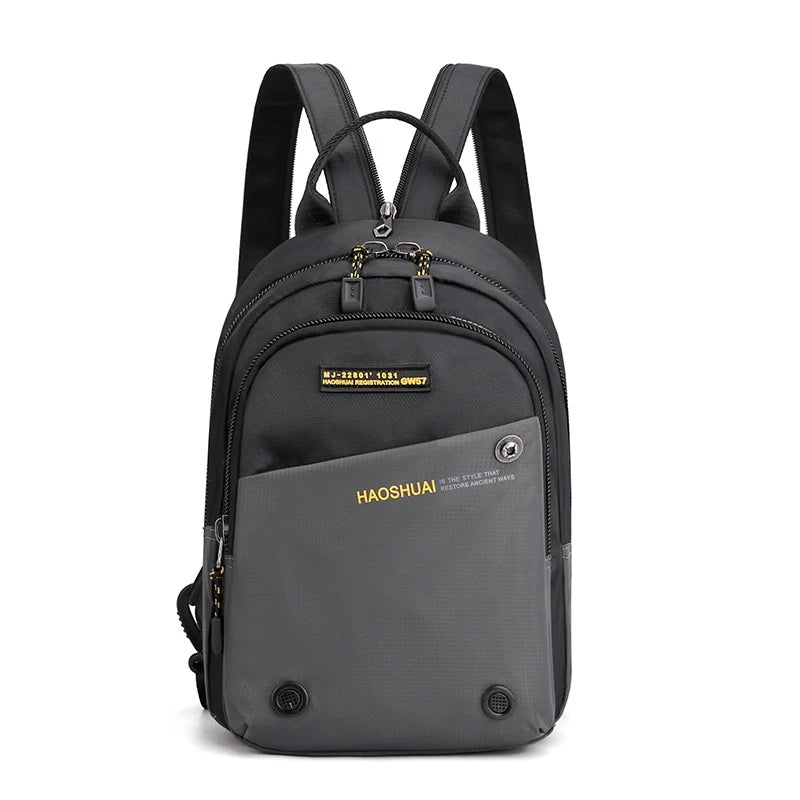 Men Small Backpack Rucksack Messenger Cross Body Chest Bags Multi-purpose Military Travel Nylon Male Fashion Daypack  Knapsack