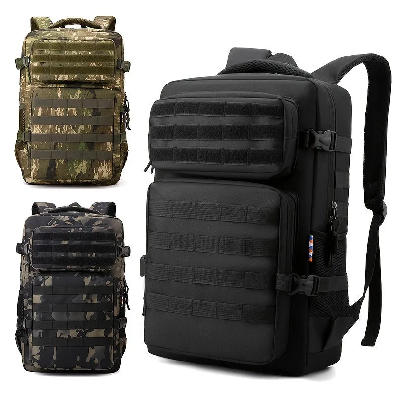 1 Pc Men's Camouflage Backpack, Hiking And Camping Backpack, LargeCapacity Multi-layer Outdoor Sports Backpack