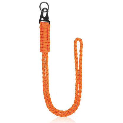 Heavy Duty Braided 550 Paracord Neck Lanyard Keychain Survival Parachute Rope Lanyard Necklace HK Clip Key Ring Outdoor Tools