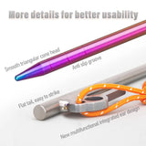 TiTo Camping Tent Accessories Supplies Colorful Titanium Tent Pegs Stakes Heavy Duty Ground Nails 30cm/35cm/40cm for Hard Soil