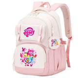 My Little Pony Large Capacity Backpack Cartoon Daypack Travel Commute Knapsack Schoolbag for Kids Girls Mochila With Coin Purse
