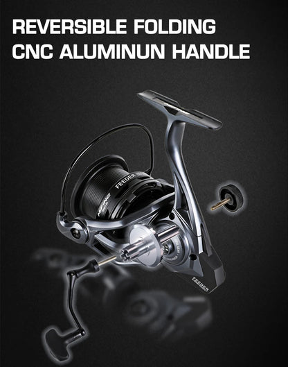 MIFINE FEEDER CONFIDENT Fishing Reel 4500 5500 10KG Max Drag Coil Professional 6+1 BB Worm Shaft System Spinning Feeder Reels