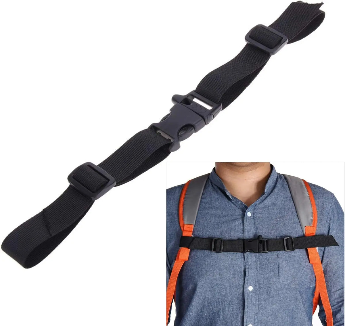 Backpack's sternum belt, adjustable chest strap, suitable for outdoor fabric backpack belt travel   luggage accessories