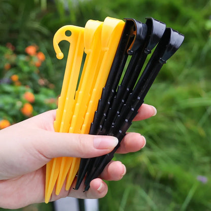 Outdoor Camping Tent Nails Sand Ground Triangular Stake Ground Awning Camping Tools Plastic Tent Pegs Nail Accessories 20/10pcs