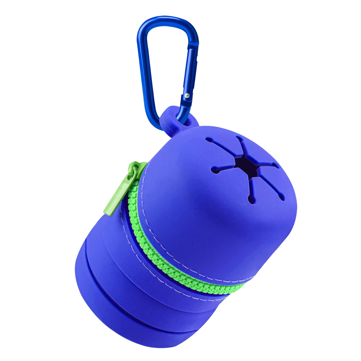 Porfory Foldable Silicone Trash Pouch with Carabiner