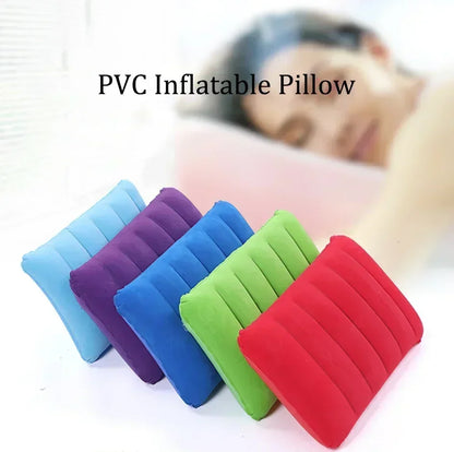 Air Cushion Pillows Outdoor Camping Folding Square Inflatable Pillows Travel Backrest Plane Head Rest Pillow Camping