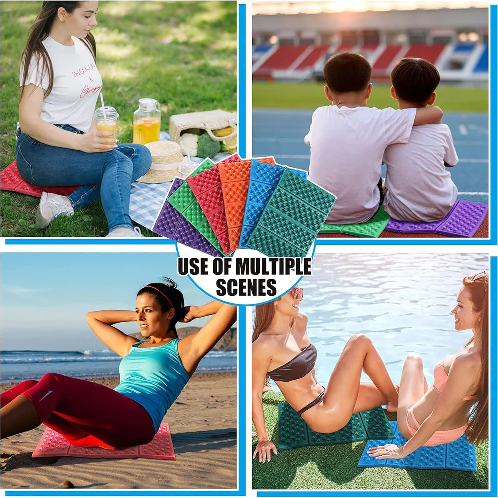 Stadium Seat Cushion Lightweight Mini Waterproof Folding Mat Foam Sitting Pad Portable for Outdoor Travel Hiking Camping