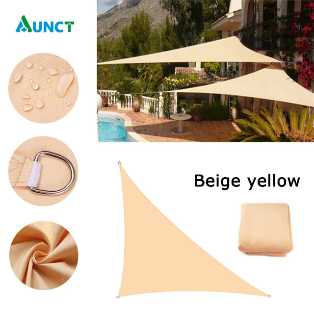 Waterproof Sun Shelter Triangle Sunshade Protection Outdoor  Cover Garden Patio Pool Shade Sail Awning Camping Sun Shade 420D