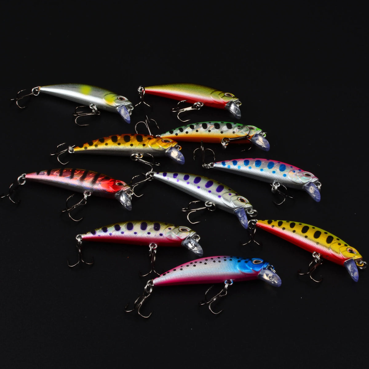 3D Eye Minnow Crankbait Lure Kit (15 Pack)