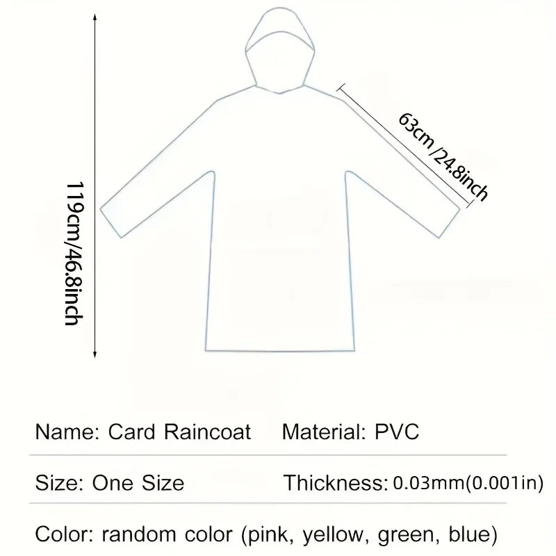 5/10 Pcs Compact Disposable Rain Poncho, Lightweight Emergency Rainwear for Camping, Hiking & Travel