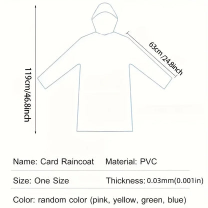 5/10 Pcs Compact Disposable Rain Poncho, Lightweight Emergency Rainwear for Camping, Hiking & Travel