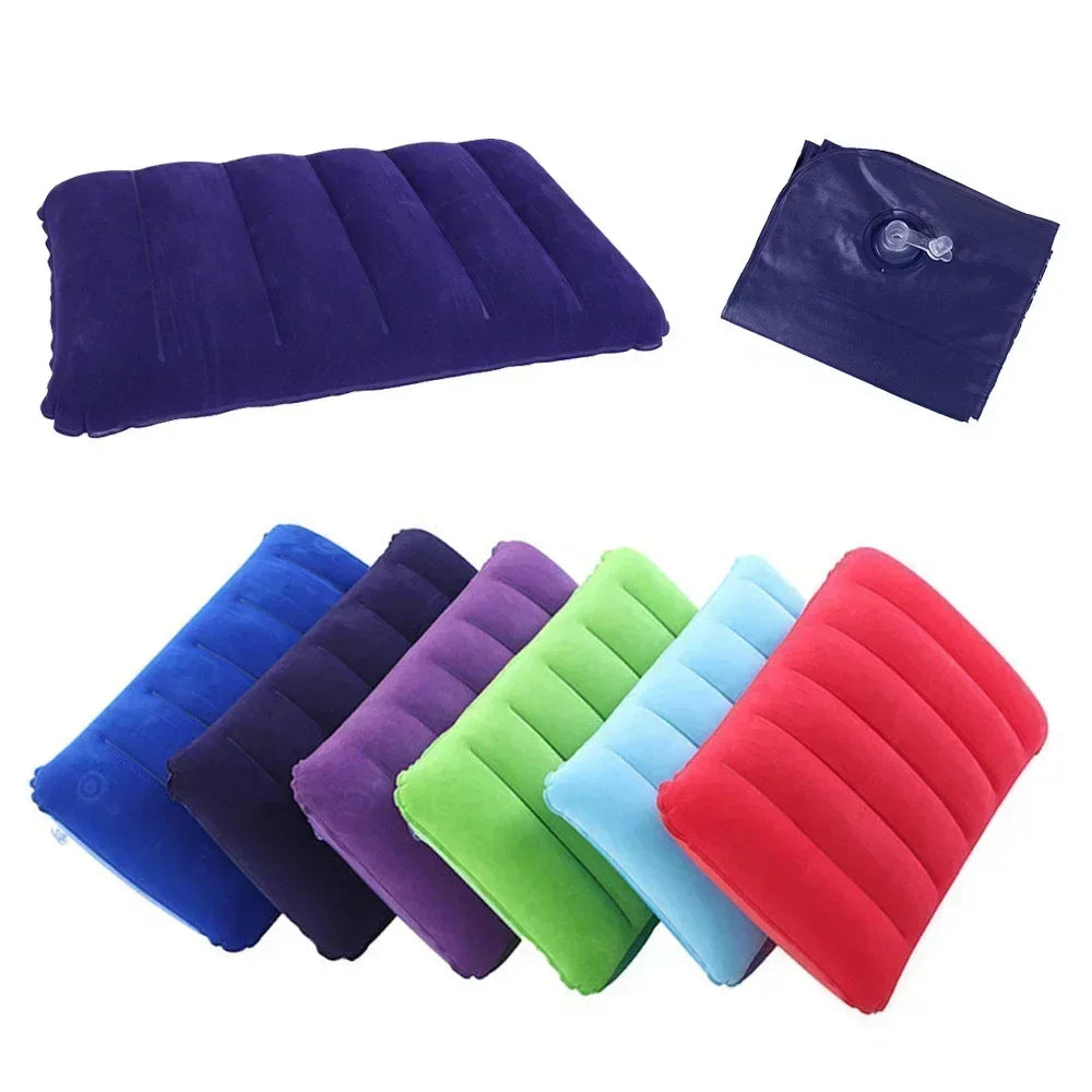 Air Cushion Pillows Outdoor Camping Folding Square Inflatable Pillows Travel Backrest Plane Head Rest Pillow Camping