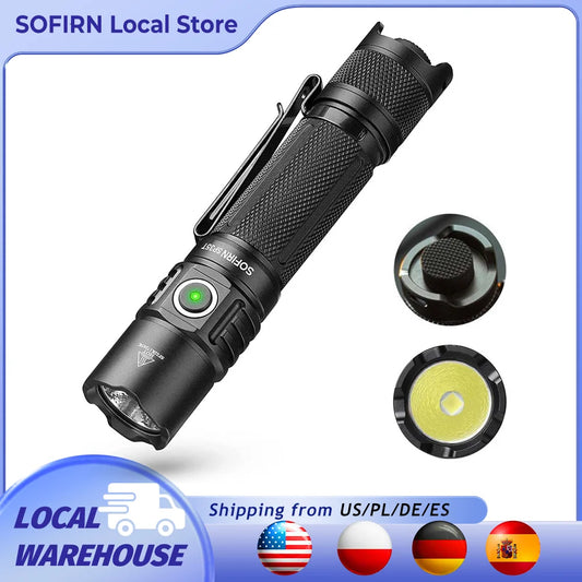 Sofirn SP35T Tactical Flashlight – 3800lm, 21700, USB-C