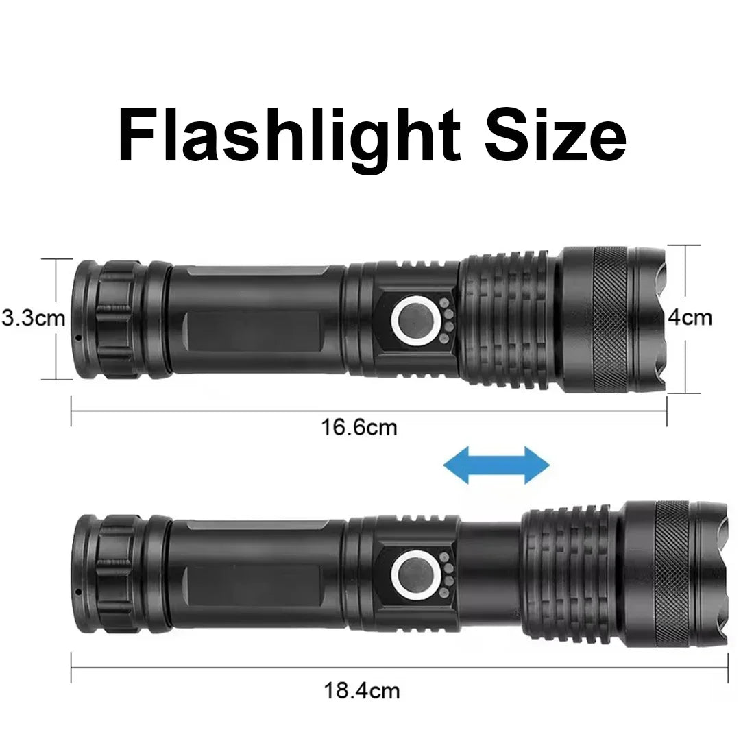 Rechargeable Flashlights High Power LED Tactical Flashlight Super Bright Handheld Hunting Torch Light for Emergency Hiking