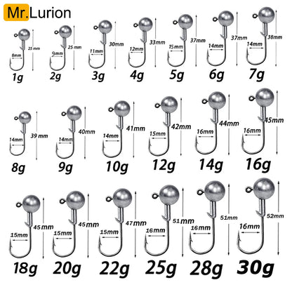 MrLurion Jig Head Hooks (1g-28g)