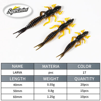 Supercontinent Larva Soft Lures