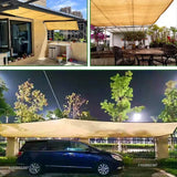 Shading Beige Sunshade Net Garden Plant Shed Shading Sail UV Protection Outdoor Pergola Sun Cover Swimming Pool Awning