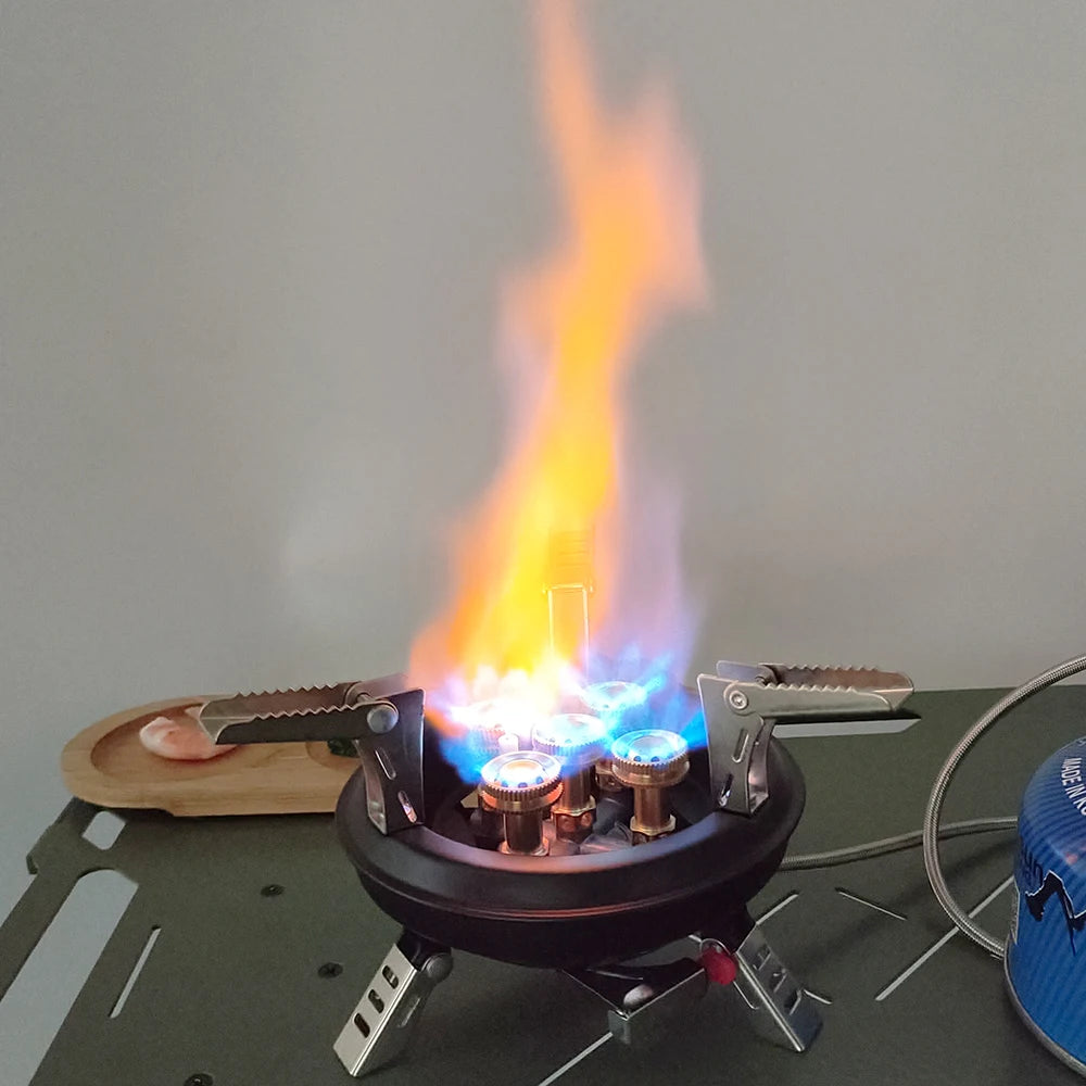 Camping Gas Stove High Pressured Hiking Burner 16000W BRS-201 Windshield Butane Gas Burner With Pizeo Ignition  for Traveling