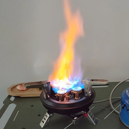 Camping Gas Stove High Pressured Hiking Burner 16000W BRS-201 Windshield Butane Gas Burner With Pizeo Ignition  for Traveling