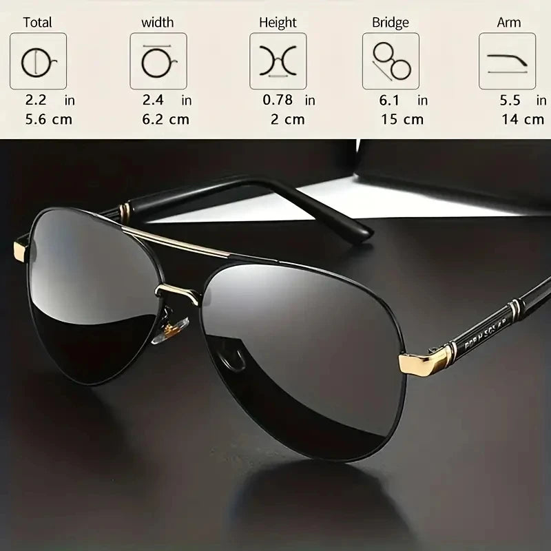 Metal Frame Polarized Sunglasses
