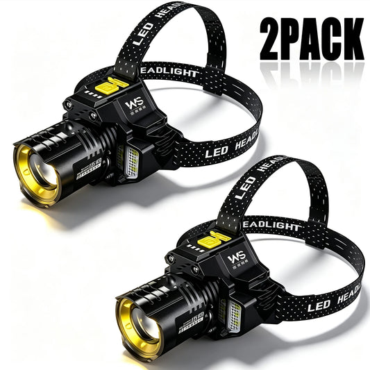 Powerful LED Headlamp Motion Sensor Headlight 18650 Rechargeable Head Flashlights High Power COB Head Lamp Fishing Headlight