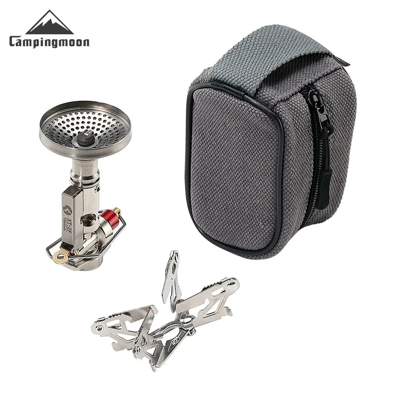 CAMPINGMOON XT-2F Xuanfeng Titanium Rocket Stove Portable Mini Camping Gas Burner Stable Voltage Output Outdoor Cooking Furnace