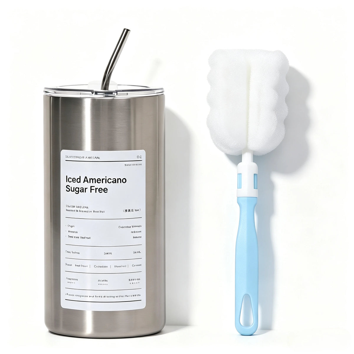 600ml Thermos Portable Stainless Steel Coffee Cup Thermos Bottle with Straw Insulation Drinkware Does Not Contain BPA