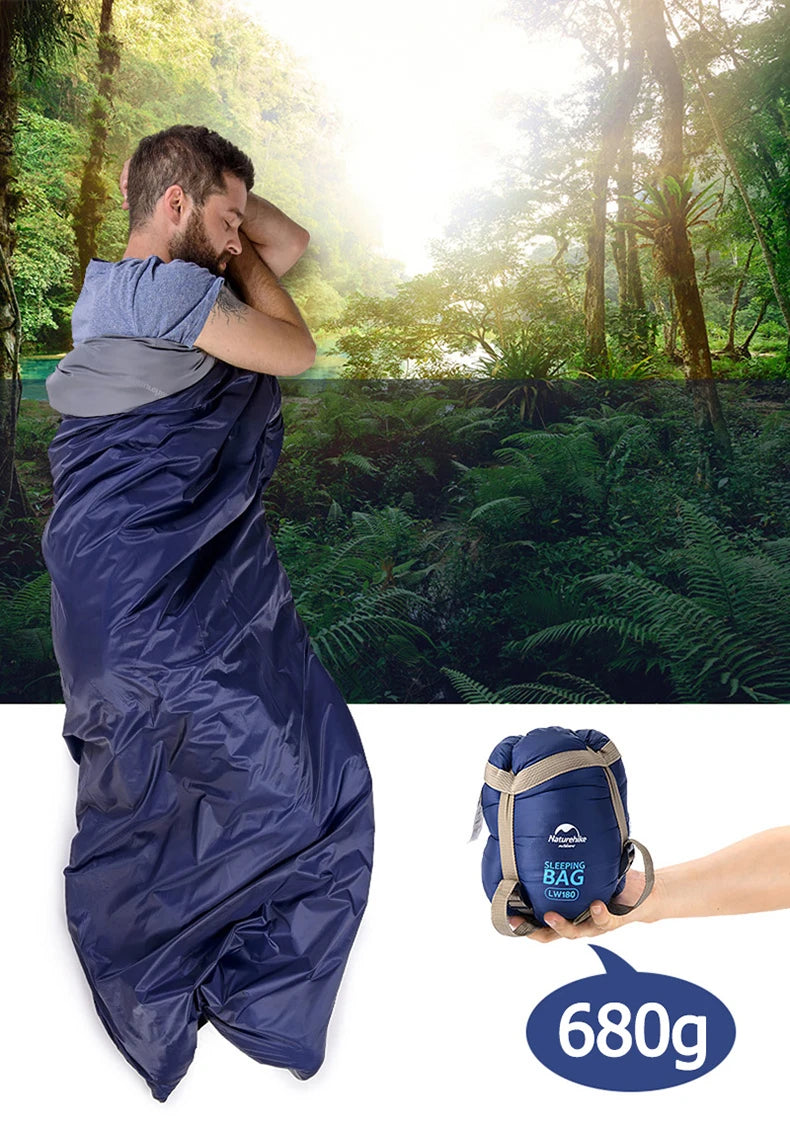 NaturehikeLW180 Sleeping Bag Ultralight Portable Sleeping Bag Spring Summer Sleeping Bag Outdoor Hiking Camping Travel Equipment
