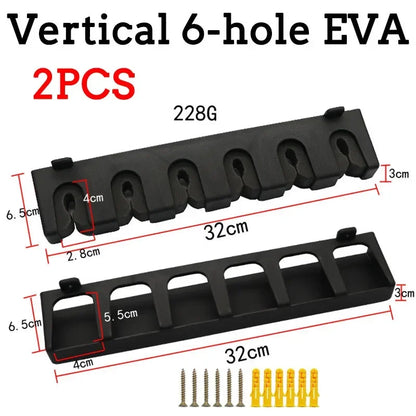 Wall Mount Fishing Rod Rack (6 Rods)