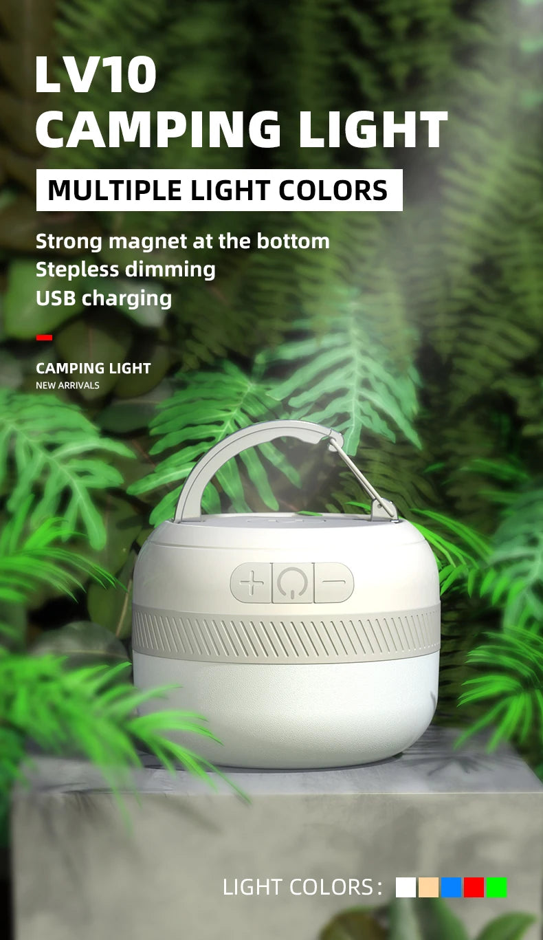 NATFIRE LV10 Camping Light USB C Rechargeable 230 Hours With 5 Colors Flashlight For Outdoor Tent Lamp Emergency Lantern