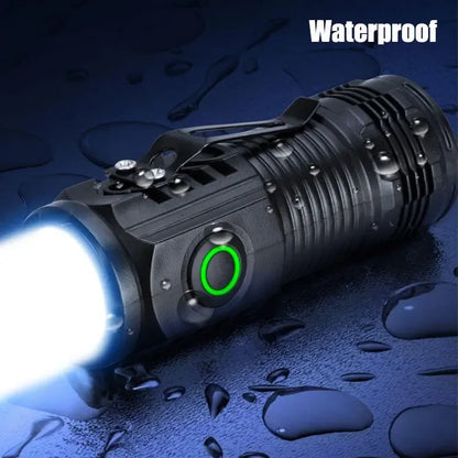 Rechargeable Outdoor Flashlight Portable Strong Light Waterproof Torch for Camping Walking Portable EDC Lighting Lamp
